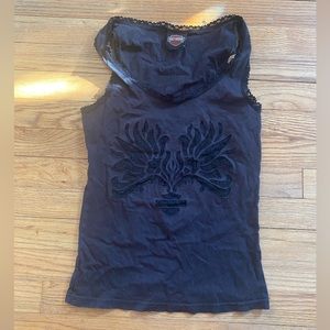 vintage lace Wisconsin Harley tank